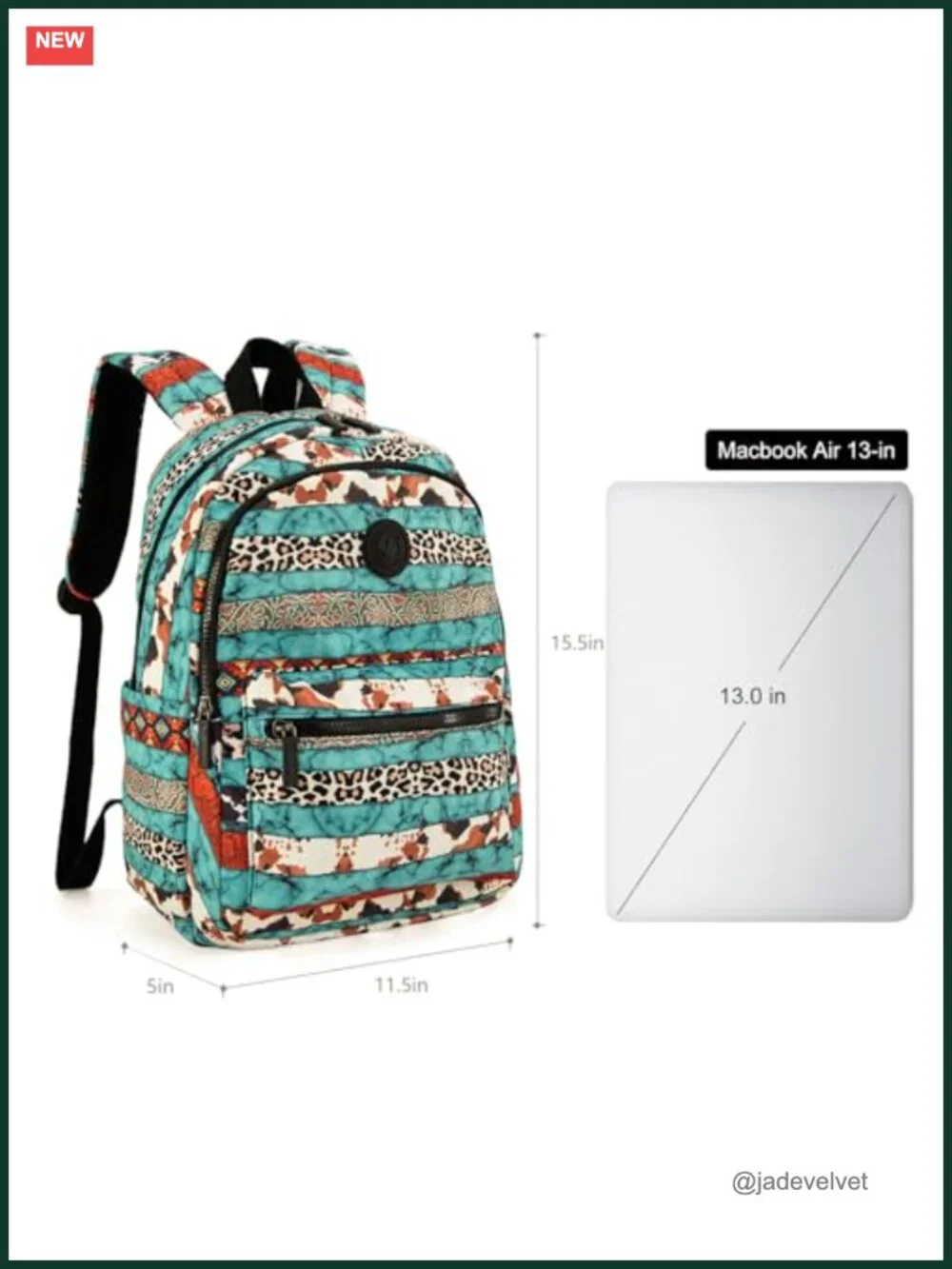 Western Boho Backpack Purse Waterproof Laptop Daypack Large Capacity Travel